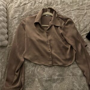 Elegant Brown Women's Top